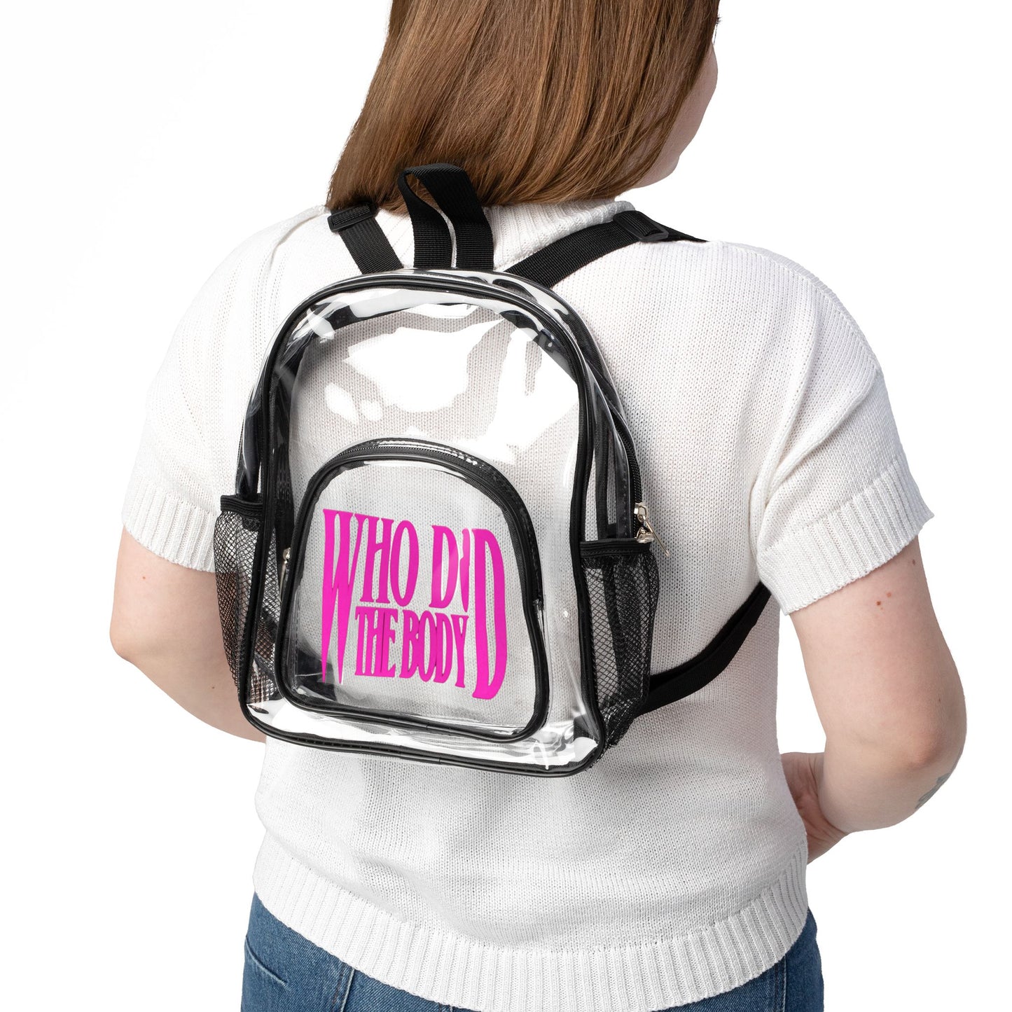 "Who Did The Body" Clear Stadium Backpack