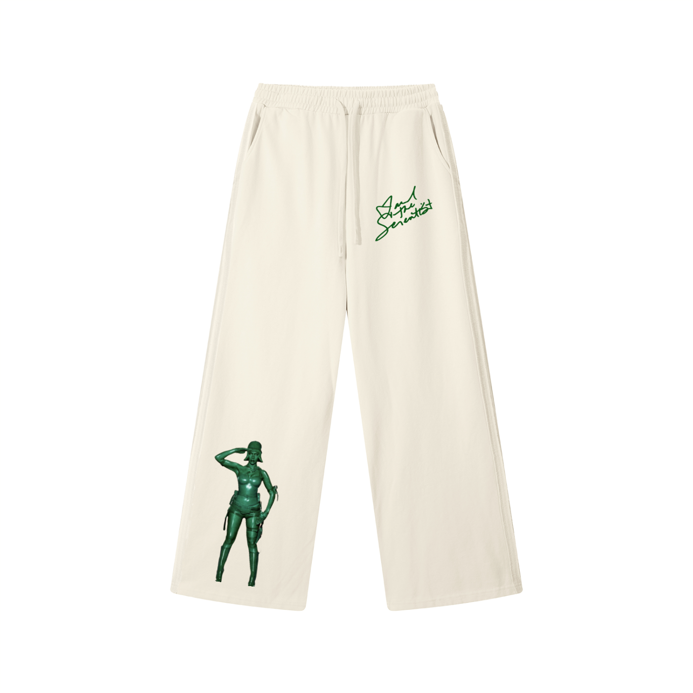 Contrast Tape Straight-Leg Sweatpants