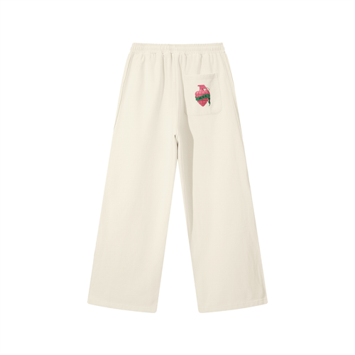 Contrast Tape Straight-Leg Sweatpants