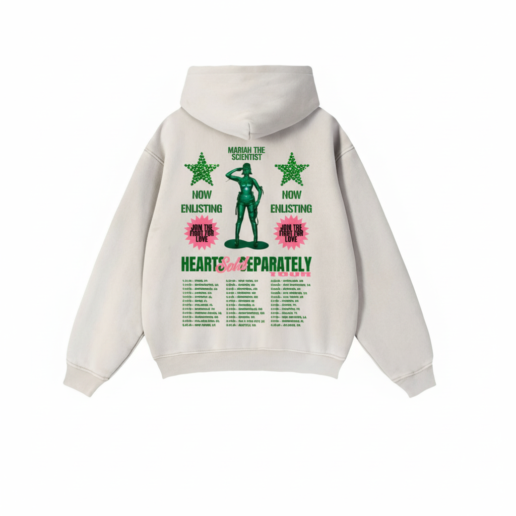 H.S.S Bedazzled Zip-Through Boxy Fleece Hoodie *PREORDER*
